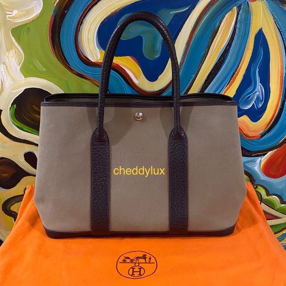 💚💚💚Authentic Hermes Garden Party 30 Tote Bag - Picture 3 of 16